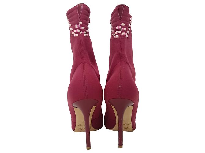 Autre Marque Malone Souliers Mariah Stiefeletten aus Baumwolle in Burgundy Rot Bordeaux - Ansicht 3