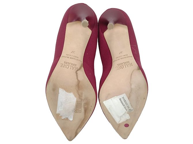Autre Marque Malone Souliers Mariah Stiefeletten aus Baumwolle in Burgundy Rot Bordeaux - Ansicht 7