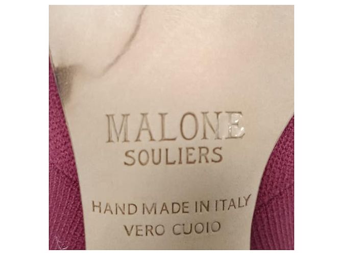 Autre Marque Malone Souliers Mariah Stiefeletten aus Baumwolle in Burgundy Rot Bordeaux - Ansicht 8