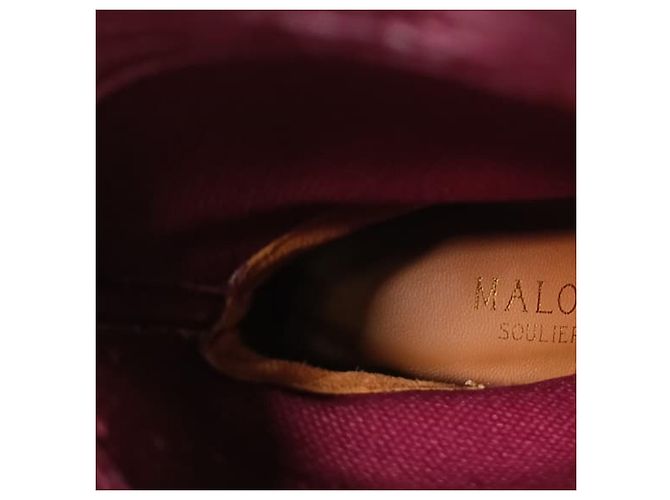 Autre Marque Malone Souliers Mariah Stiefeletten aus Baumwolle in Burgundy Rot Bordeaux - Ansicht 9