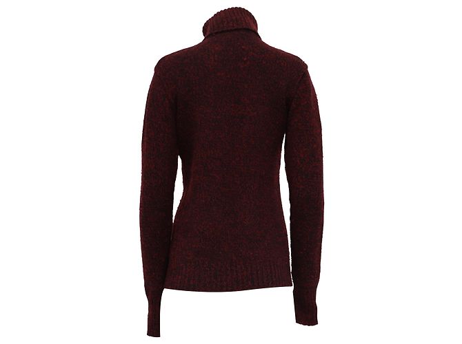 Burberry Brit Rollkragenpullover aus roter Wolle Bordeaux - Ansicht 4