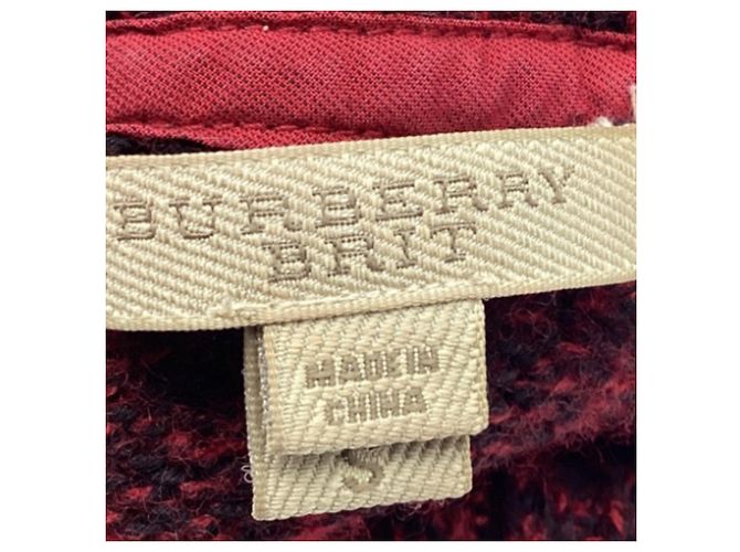 Burberry Brit Rollkragenpullover aus roter Wolle Bordeaux - Ansicht 5