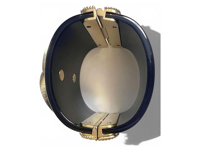 Bracciale statement Chanel 16A Paris Seoul Black Pearl Gold Largo Raro Nero D'oro - vista 9