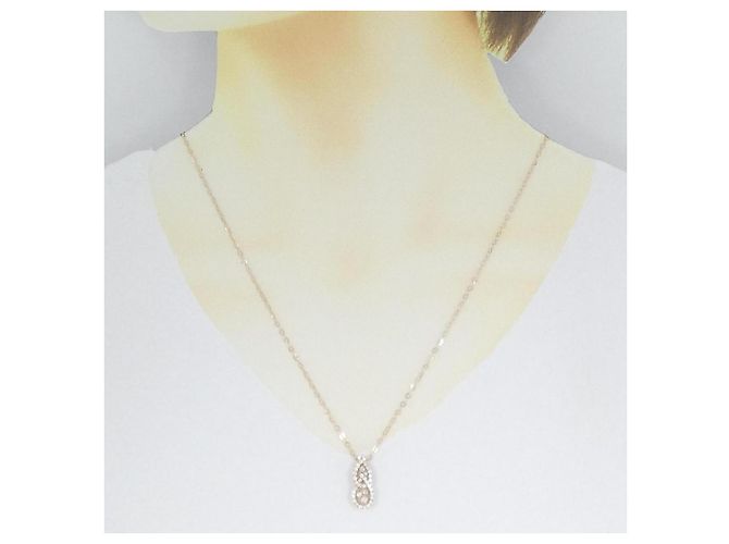 Autre Marque Collana con Diamanti Au750 Rosa - vista 6