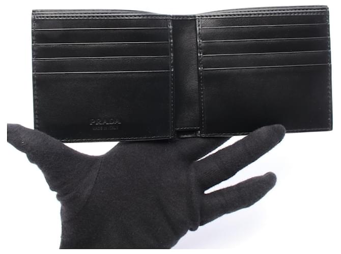 Prada Ledergeldbörse Schwarz - Ansicht 3