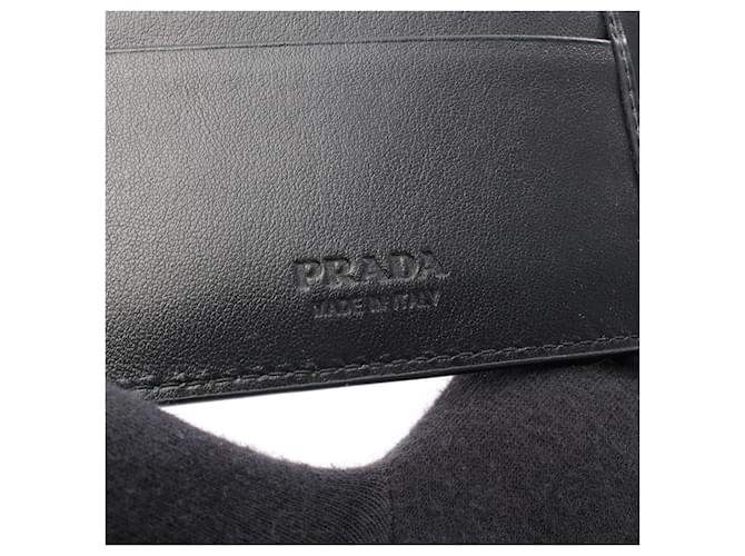 Prada Ledergeldbörse Schwarz - Ansicht 4