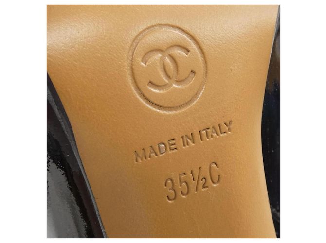 Chanel G30090X31136 Lackleder-Stiefel Schwarz - Ansicht 6