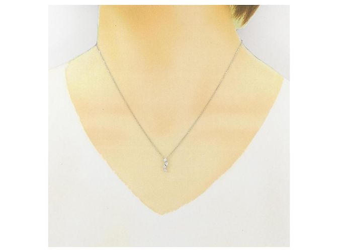 Autre Marque Collana in platino e diamanti 4C Argento - vista 6