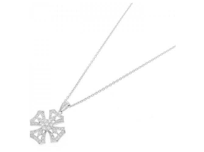 Autre Marque Collana in oro bianco Au750 e diamanti Argento - vista 2