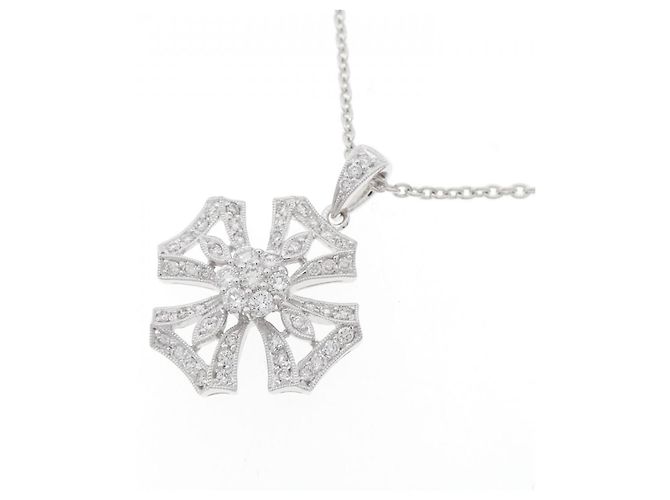 Autre Marque Collana in oro bianco Au750 e diamanti Argento - vista 3