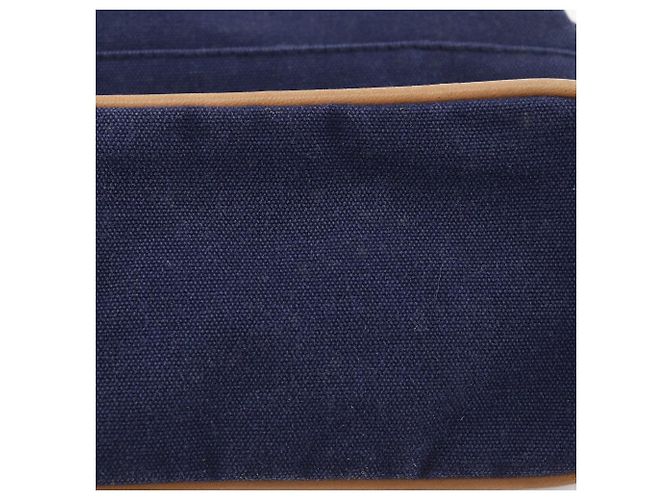 Hermès Pochette Hermes Bolide in tela di cotone Blu Blu navy - vista 11