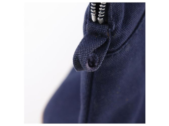 Hermès Pochette Hermes Bolide in tela di cotone Blu Blu navy - vista 13