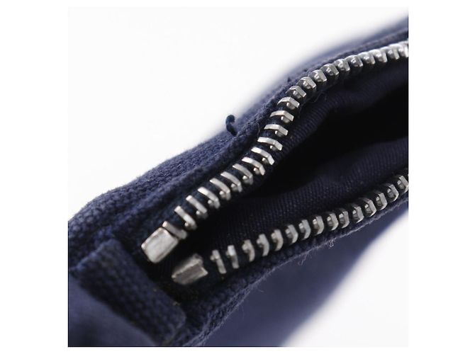 Hermès Pochette Hermes Bolide in tela di cotone Blu Blu navy - vista 16