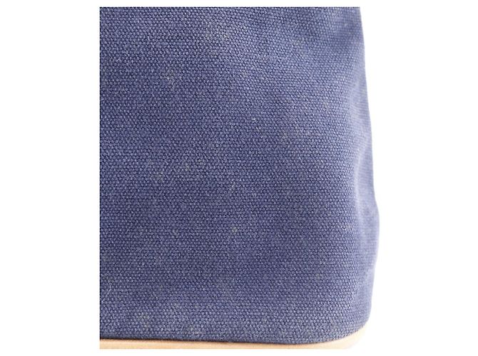 Hermès Pochette Hermes Bolide in tela di cotone Blu Blu navy - vista 19