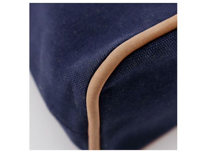 Hermès Pochette Hermes Bolide in tela di cotone Blu Blu navy - vista 4