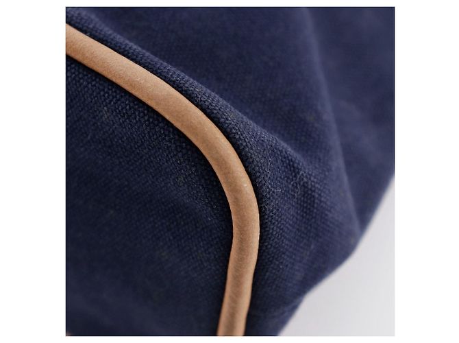 Hermès Pochette Hermes Bolide in tela di cotone Blu Blu navy - vista 5