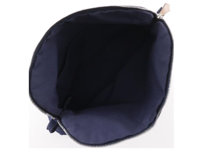 Hermès Pochette Hermes Bolide in tela di cotone Blu Blu navy - vista 8