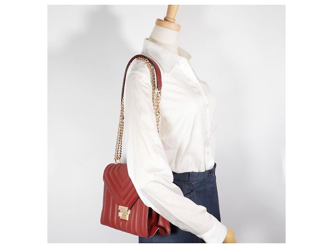 Borsa a tracolla 2 modi Michael Kors Whitney Calf Rosso - vista 18