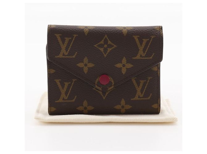 Cartera Trifold Louis Vuitton Portefeuille Victorine Monogram Castaño - vista 12