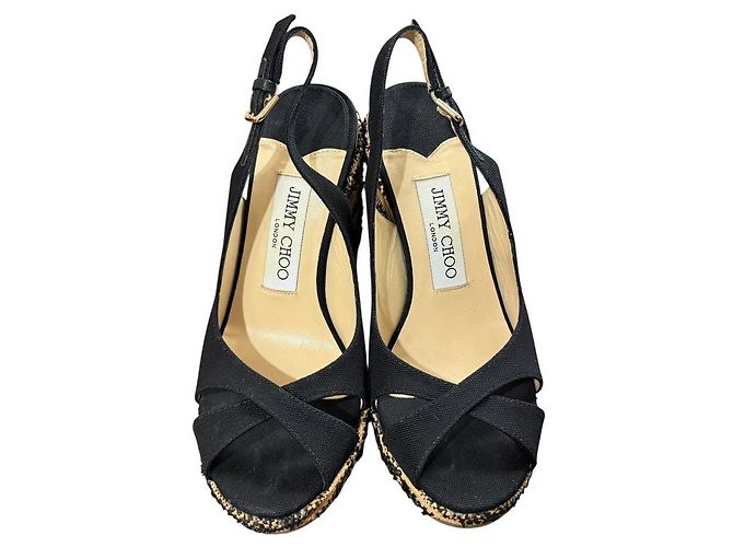 Sandali Jimmy Choo Nero Beige - vista 3