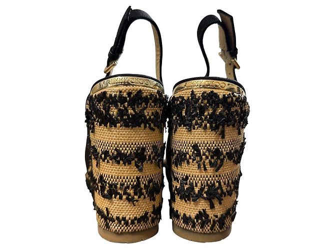 Sandali Jimmy Choo Nero Beige - vista 6