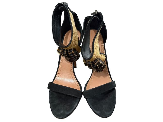 Alaïa Sandali in scamosciato Alaia Nero - vista 3