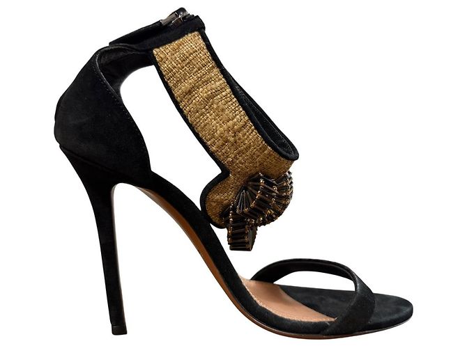 Alaïa Sandali in scamosciato Alaia Nero - vista 4