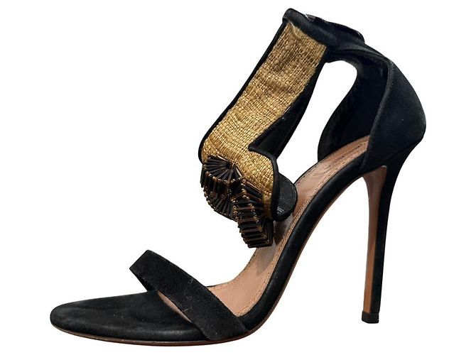 Alaïa Sandali in scamosciato Alaia Nero - vista 5