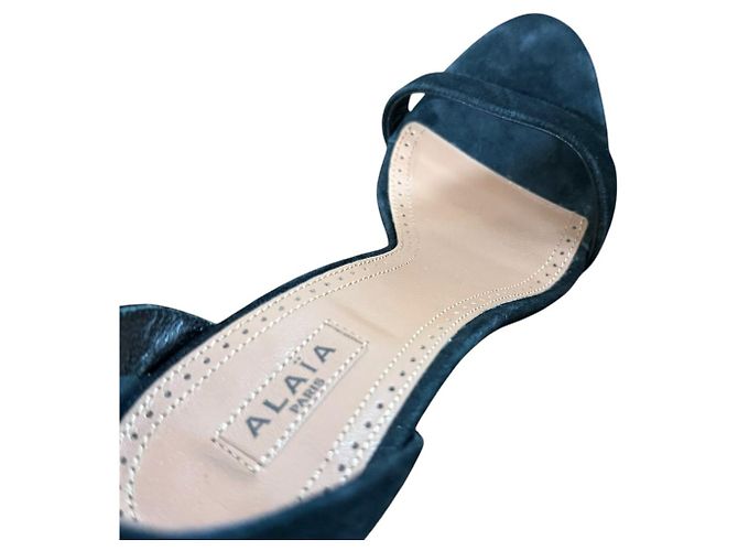 Alaïa Sandali in scamosciato Alaia Nero - vista 9