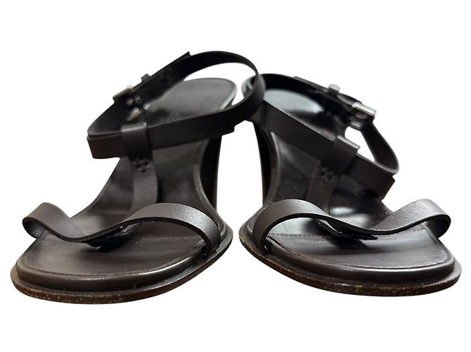 Hermès Sandali in pelle Hermes Marrone - vista 2