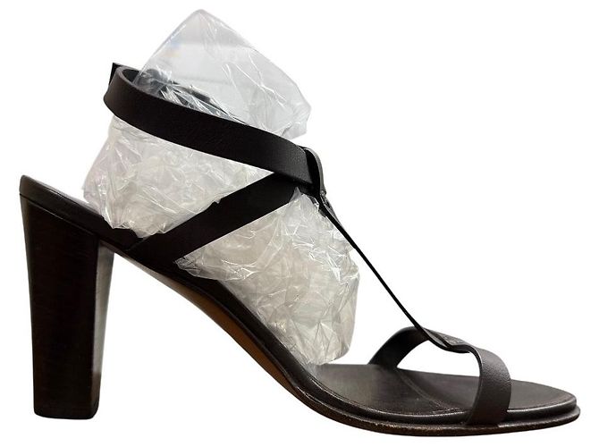 Hermès Sandali in pelle Hermes Marrone - vista 5