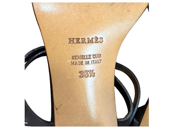 Hermès Sandali in pelle Hermes Marrone - vista 8