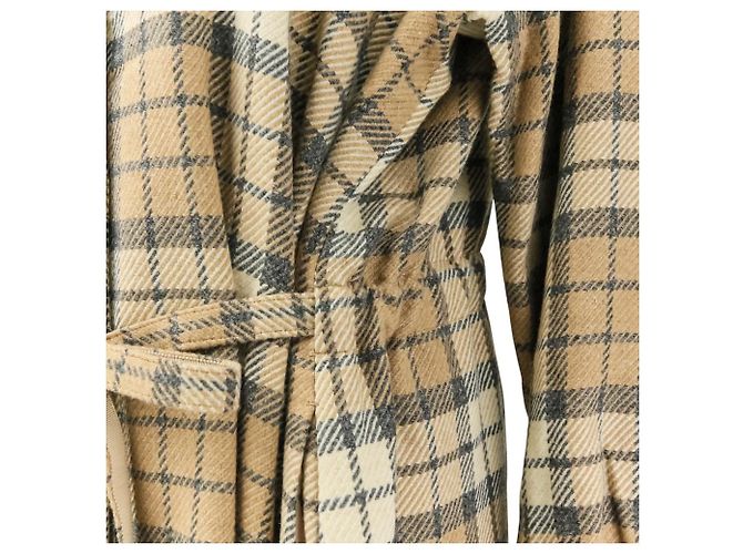 Autre Marque Vestido camisero de alpaca con estampado tartan Drawer - vista 10