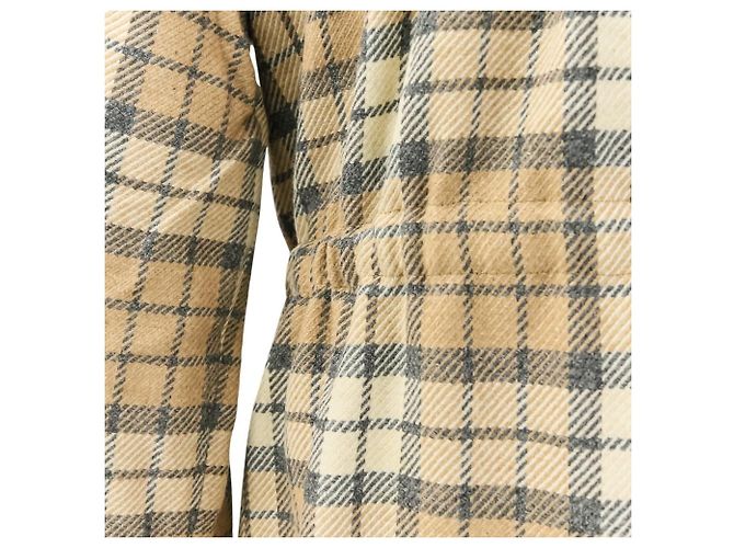 Autre Marque Vestido camisero de alpaca con estampado tartan Drawer - vista 11
