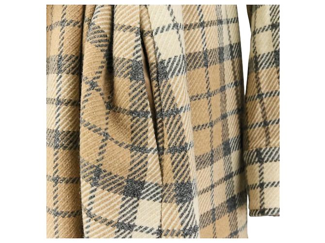 Autre Marque Vestido camisero de alpaca con estampado tartan Drawer - vista 12