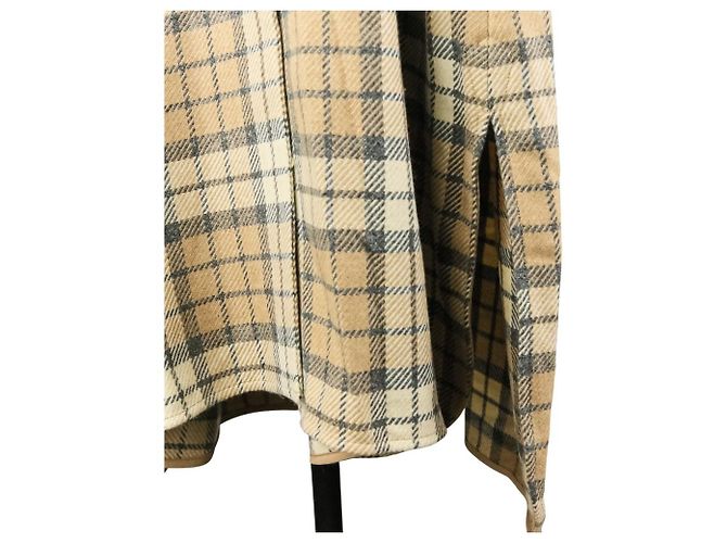 Autre Marque Vestido camisero de alpaca con estampado tartan Drawer - vista 13