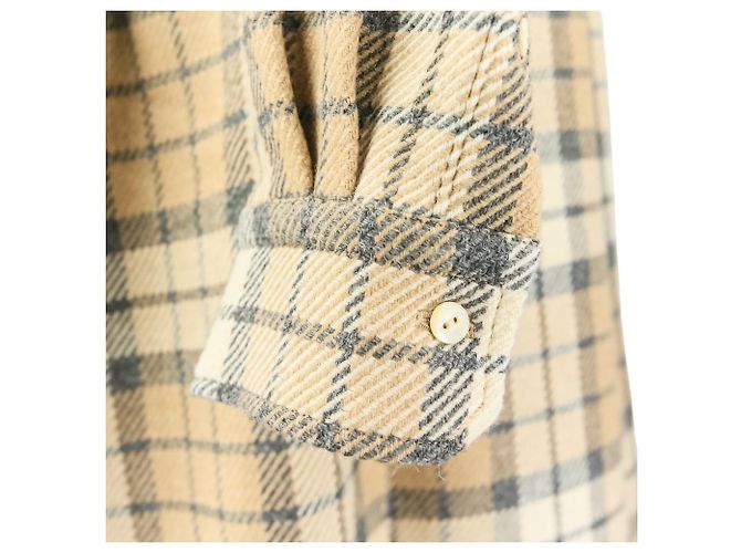 Autre Marque Vestido camisero de alpaca con estampado tartan Drawer - vista 14