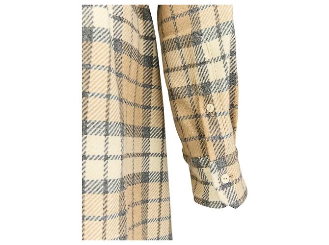 Autre Marque Vestido camisero de alpaca con estampado tartan Drawer - vista 15
