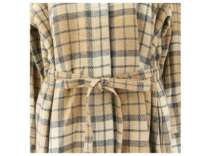 Autre Marque Vestido camisero de alpaca con estampado tartan Drawer - vista 9