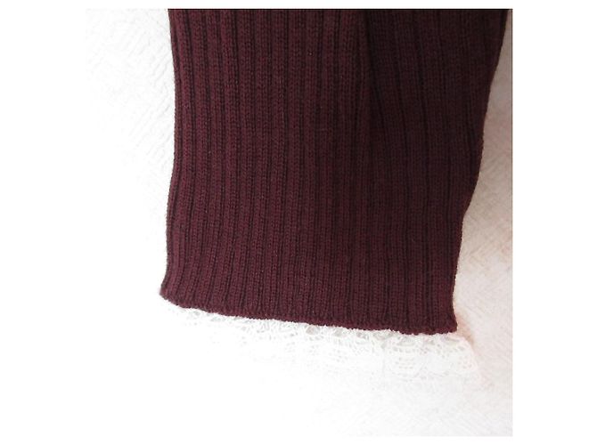 Autre Marque IENA Rollneck-Strickpullover mit Rippstrick Braun Bordeaux - Ansicht 5