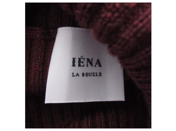 Autre Marque IENA Rollneck-Strickpullover mit Rippstrick Braun Bordeaux - Ansicht 7