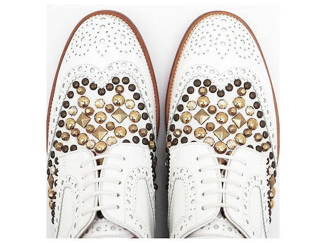 Dolce & Gabbana Sapatos Derby de couro Dolce&Gabbana Branco - vista 12
