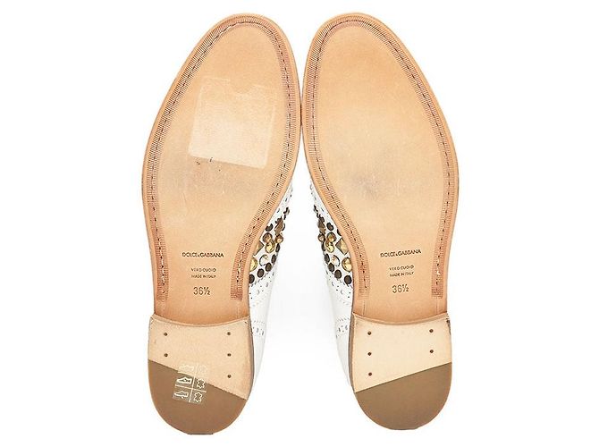 Dolce & Gabbana Sapatos Derby de couro Dolce&Gabbana Branco - vista 9