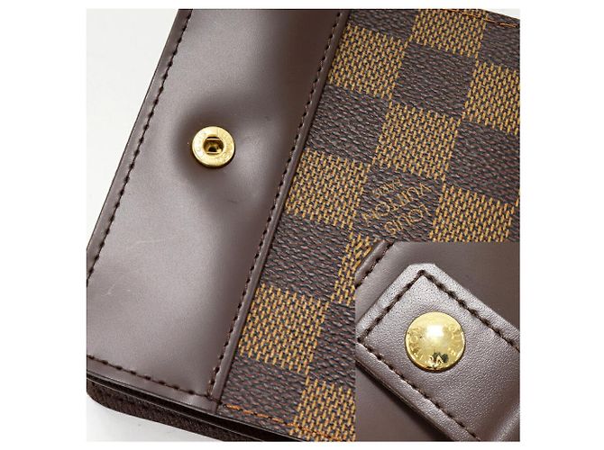 Cartera Louis Vuitton Compact Zip Damier Castaño - vista 5