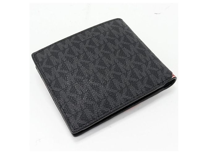 Cartera Michael Kors Cooper con bolsillo para monedas de lona PVC y cuero Negro Rosa - vista 2