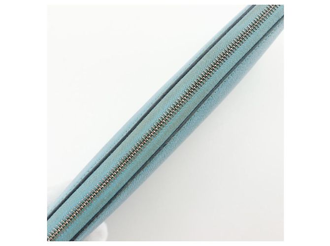 Hermès Azap Silk'in Epsom Long Wallet Blau - Ansicht 10