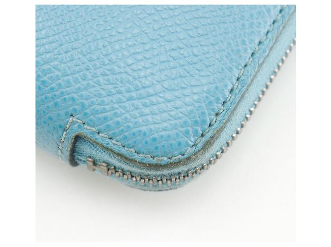 Hermès Azap Silk'in Epsom Long Wallet Blau - Ansicht 12