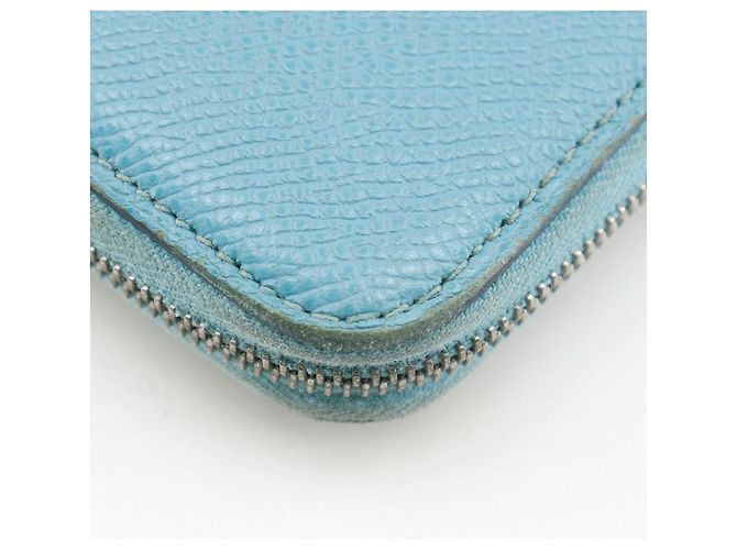 Hermès Azap Silk'in Epsom Long Wallet Blau - Ansicht 14