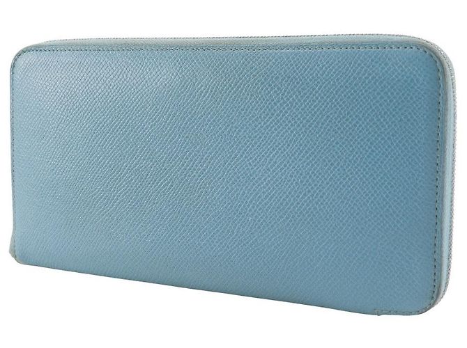 Hermès Azap Silk'in Epsom Long Wallet Blau - Ansicht 2