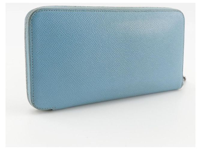 Hermès Azap Silk'in Epsom Long Wallet Blau - Ansicht 3